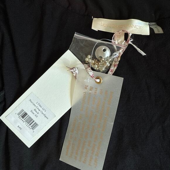 LoveShackFancy Black Beaded Cardigan XS - Picture 6 of 6